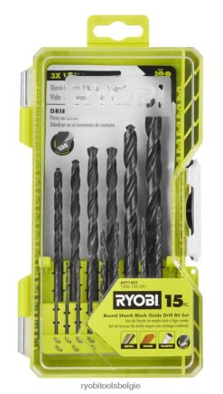 15 st. Zwartoxide borenset met ronde schacht NBBJ6R786 RYOBI accessoires