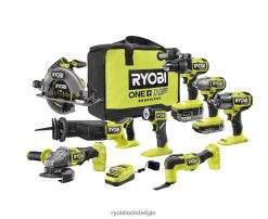 18V borstelloze combokit met 8 gereedschappen NBBJ6R870 RYOBI elektrisch gereedschap