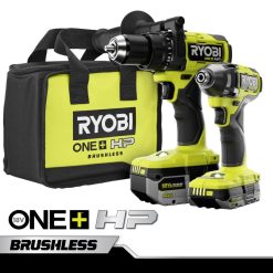 18v one+ hp borstelloze boorhamer en slagschroevendraaier, set met 2 gereedschappen NBBJ6R861 RYOBI elektrisch gereedschap