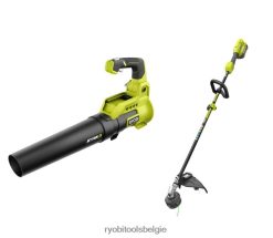 40V-snaartrimmer en blazerset NBBJ6R420 RYOBI buitenshuis