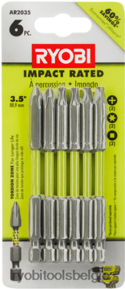 6-delige 3,5 slagvaste rijset NBBJ6R825 RYOBI accessoires